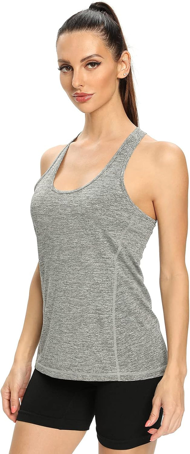 Pack de 4 Camisetas de Ejercicio para Mujeres: Tank Tops Racerback para Running y Gimnasio