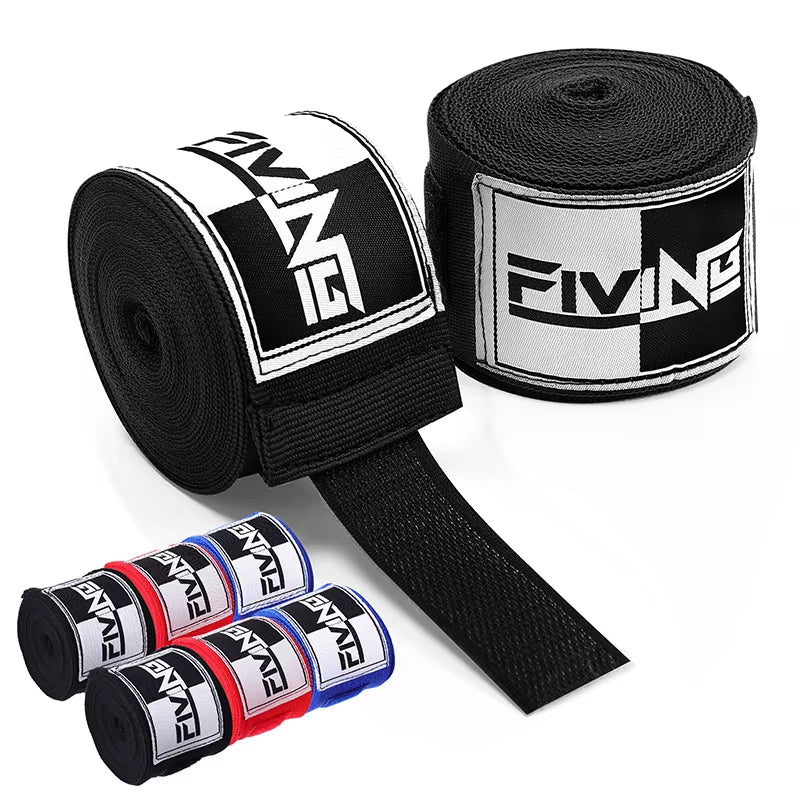 FIVING 1 Pair Cotton Kick Boxing Wraps Bandage Men Sanda Taekwondo Muay Thai Guantes De Boxeo MMA Wrist Straps Equipment