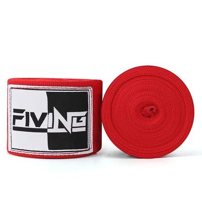 FIVING 1 Pair Cotton Kick Boxing Wraps Bandage Men Sanda Taekwondo Muay Thai Guantes De Boxeo MMA Wrist Straps Equipment